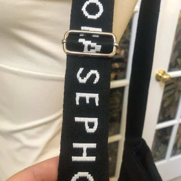 Sephora Black White north south full zip puffy nylon tote shoulder crossbody bag - Picture 4 of 10